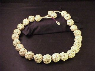   Jewelry Primitive Native White Bermuda Grass Necklace New
