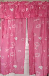 Betty Boop Pink Valance and Drapes Window Treatment New