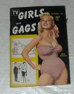   TV Girls and Gags Digest Mens Magazine Pin UPS Betty Brosmer