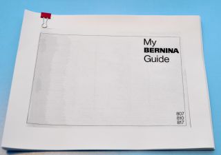 Bernina 810 Sewing Machine w Power Cord, Foot Control & Copy of Manual 