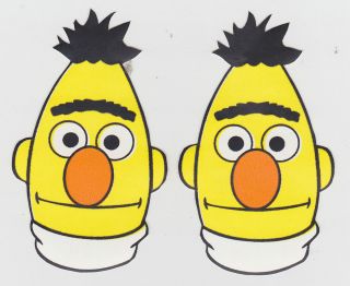 Sesame Street Bert Face Wall Border Set Prepasted Character Cut 