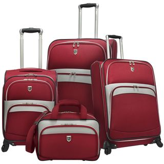 Beverly Hills Country Club Expandable 4 Piece Spinner Luggage Set 