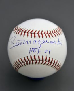 Bill Mazeroski Signed Autographed Official MLB Baseball w HOF 01 JSA 