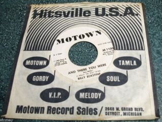 Billy Eckstine 1966 Motown Promo 45 and You Were There