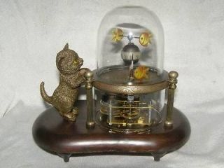 work wonderful glass fish jar with copper cat clock from