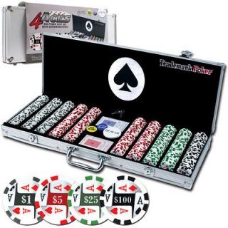 500 11 5g 4 aces poker chip set w aluminum