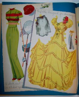 Betty Field Paper Doll Book 1943 Saalfield Uncut Complete Original 8 