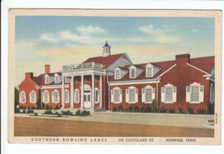   Lanes Memphis Tennessee TN Old Postcard Luther IVA Bickel Ohio