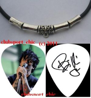 Billy Joe Greenday Signed Guitar Pick Necklace