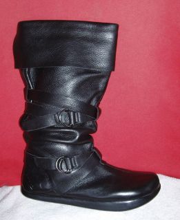 KALSO EARTH BLACK BOOTS Womens SIZE 7 MED EQUESTRIAN RIDING SHOE 