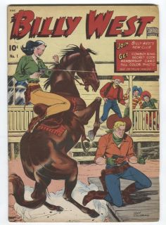 Billy West 1 Standard Comics 1949 John Cerlardo Cover Art