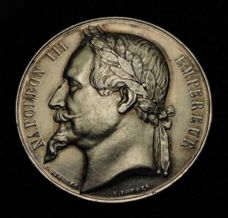 10 10 2012 france napoleon III 1868 big silver medal coin 1