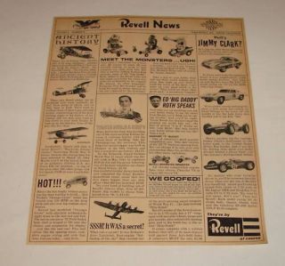 1964 Ad Revell News V 1 4 Big Daddy Roth Meet Monsters
