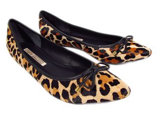 Buffalo Big Leo Ballet Flats Shoes Leopard Animal Print Beige Black 