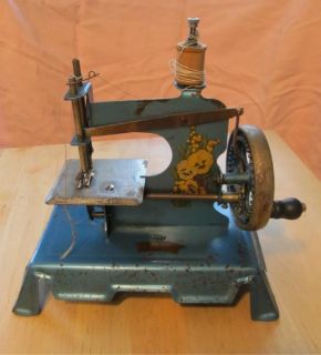 Toy Sewing Machine Baby Vintage Antique French Robert Wybo Made in 