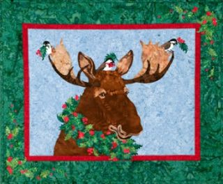 Christmas Holly Moose Birds Bigfork Bay Quilt Pattern