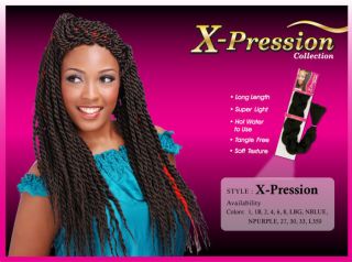 Bijoux x Pression Braiding Hair Xpression Expression Synthetic 