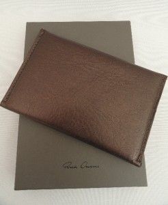 BN Rick Owens Brown Leather Wallet /Bag /Card Holder   BOXED   GREAT 