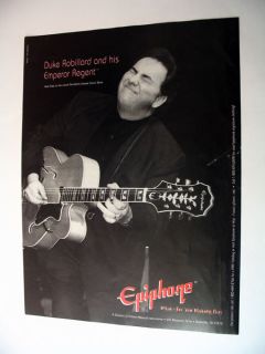 Epiphone Emperor Regent Guitar Duke Robillard Print Ad