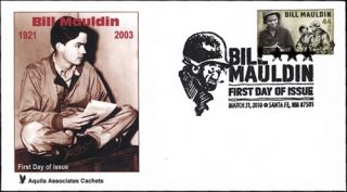 Bill Mauldin First Day Cover with An Aquila Cachet