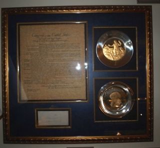John Adams Signed Free Frank Framed w Bill of Rights
