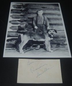 RARE Actor Brandon Dewilde Signed Card and Great Print D 1972 Shane 