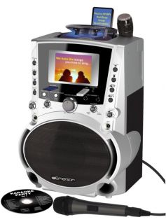 Emerson GF626 Portable Karaoke Player 4 Display  G USB Mic Bonus 