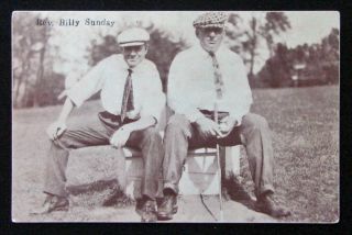 RARE C 1905 Billy Sunday Cap Anson Chicago Baseball Golfing Postcard 