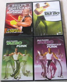 Billy Blanks   Tae Bo LOT   4 DVDs including FREESTYLE FUNK