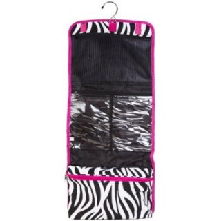 Black Pink White Zebra Rollout Folding Hanging Cosmetic Bathroom 