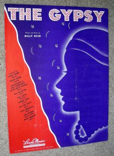 1946 Vintage Sheet Music The Gypsy by Billy Reid