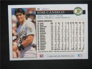 Jose Canseco Auto Signed Autographed Oakland Athletics 40 40 World 