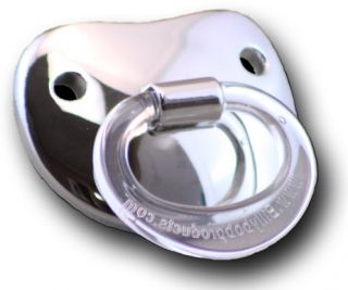 Excalibur Platinum Pacifier Billy Bob Deluxe Bling Baby Silver 