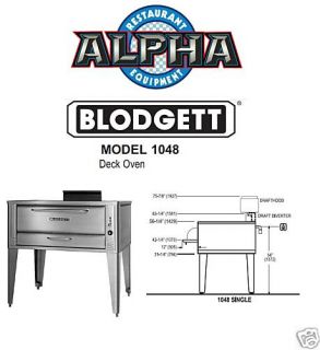 Blodgett 48 Single Deck Gas or Propane Oven 1048SINGLE