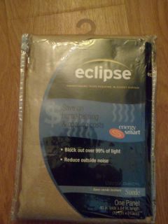 NEW Eclipse Beige Tan Energy Saving Blackout Curtain Drape Window 