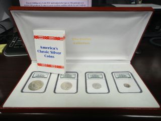 Binion Collection 4 Coin NGC Uncirculated Silver Type Set 2428 2500 