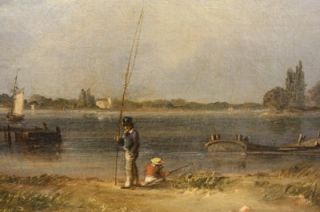   River School Marine Landscape Painting by Thomas Birch NoRes