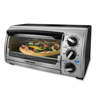 BLACK AND DECKER 4 SLICE TOASTER OVEN BROILER TRO480BS BRAND NEW