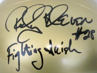 Rocky Bleier Autographed Notre Dame FS Helmet Fighting Irish JSA