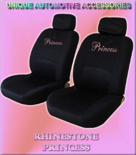 4pc rhinestone pink princess low back seat covers