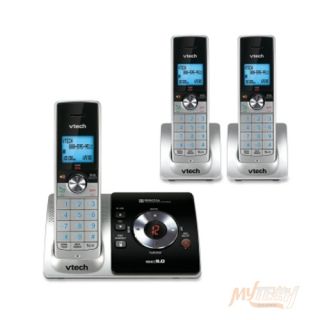Vtech 6325 3 DECT 6 0 Cordless Phone Silver Black 3 Headsets