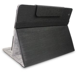 Black Car Seat Smart Leather Cover Stand Case for iPad 2 3 Book Jacket 