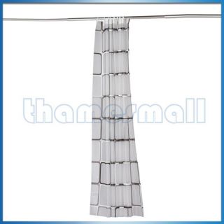 Black & White Lattice Check Grid Shower Curtain Bath Curtain 
