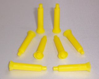 8PC 40 Caliber Yellow Rubber Blowgun Darts Pop Cap Dart