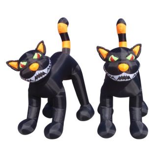 jumbo black cat animated halloween inflatable new