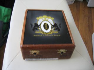 Wood Cigar Box Humidor Spanish Cedar Lined Black Onyx