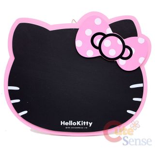   Hello Kitty Face Blackbord w Chalk and Eraser 11x10 Pink Bow