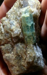 RARE Aquamarine Crystal in Matrix from Blandford MA