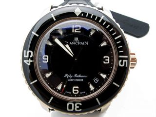 Blancpain 50 Fathoms 18K RG Rose Gold 45mm Fifty Diver 5015 3630 52 
