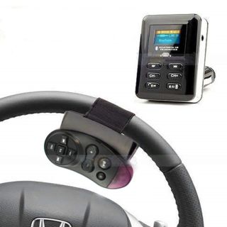 Bluetooth Car Kit FM Transmitter  Player Steering Wheel USB SD MMC 